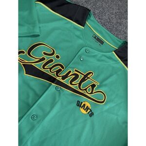 San Francisco Giants Jersey Mens 2XL Green True Fan MLB Button Up